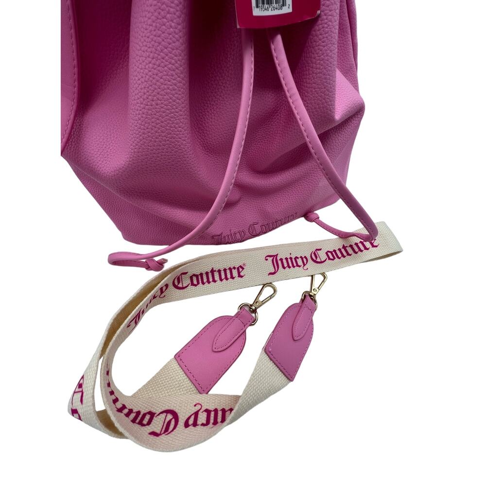 NWT Juicy Couture Viva La Juicy Pink Bucket Bag with Shoulder Strap & Crossbody - Picture 5 of 7